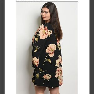 Plus Size Black Floral Midi Dress COMING SOON
